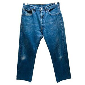 Vintage Levi's 501 Jeans Men's 33x32 Straight Reg Y2K Button Fly Denim 30x29 Fit